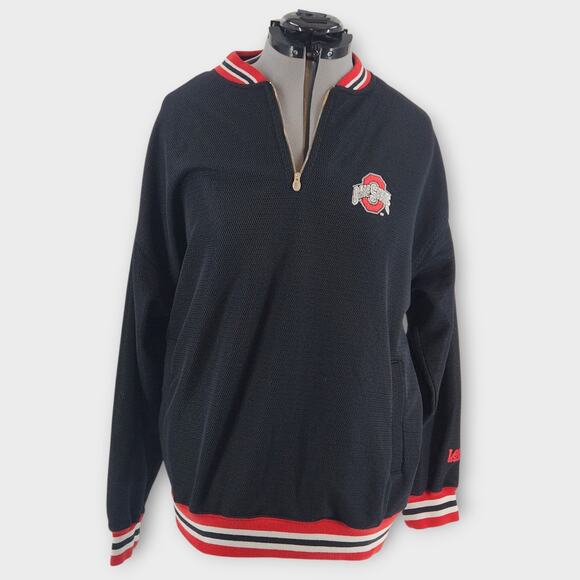 Lee Other - Lee Sport 1/4 Zip Pullover Men's XL Ohio State Football Mesh fleece Lined VTG